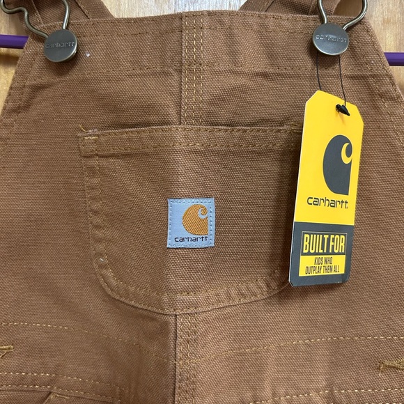 NWT Carhartt canvas bib overalls 3T - Picture 2 of 6